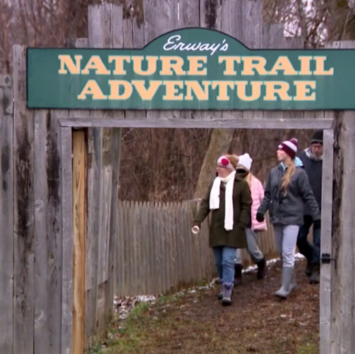 People walking trail